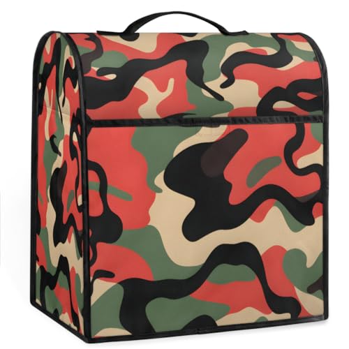 Coffee Maker Cover Camouflage Abstract Kitchen Appliance Covers Small Appliance Covers Blender Cover Juicer Cover Dust Covers for Kitchen Appliances with Top Handle and Pockets,Washable,B251