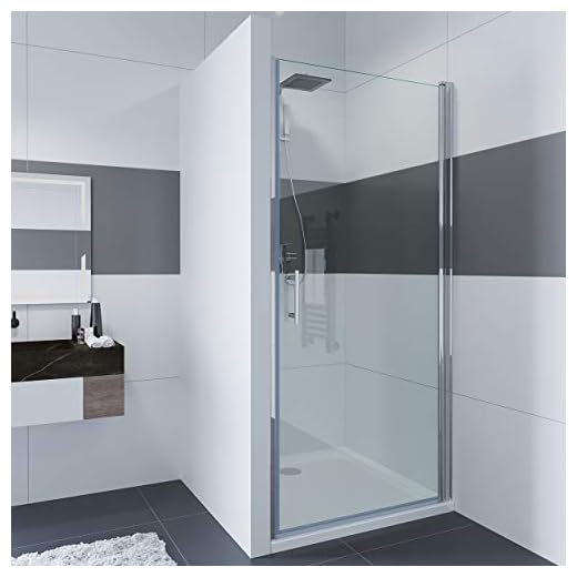 IMPTS Duschtür 70cm Pendeltür Dusche Nischentür Drehtür Einzeltür Duschabtrennung Glas Schwingtür Nische,195cm Höhe