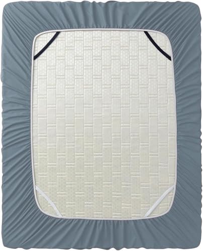 Image of Hearth & Harbor Extra Deep Pocket Queen Fitted Sheet - Fits 18 to 24 Inch Mattress - Ultra Soft 1800 Microfiber, Wrinkle-Free & Breathable - Hotel Luxury Fitted Sheet Only, Stone Blue