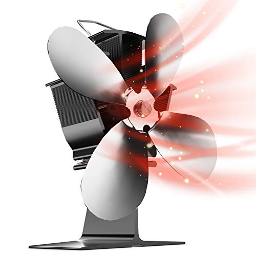 ❹【Costruttori di sicurezza e facilità d'uso】➢ L'intero ventilatore a stufa a legna è trattato con alluminio anodizzato e può sopportare alte temperature fino a 644 gradi centigradi. Non si deforma, non cambia colore, o ruggine o corrode anche se funziona a lungo ad alte temperature.➢ Non è necessaria alcuna installazione. Tutto quello che dovete fare è posizionare la ventilatore per stufa su una superficie liscia e pianezza della stufa vicino al lato o alla parte posteriore del tubo della stufa.
