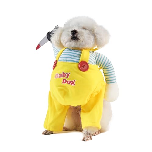 NACOCO Dog Halloween Costume Pet Knife Doll Cat Halloween Outfits Funny Party Cos-Playing Party for Small and Medium Dogs(S) - image 3
