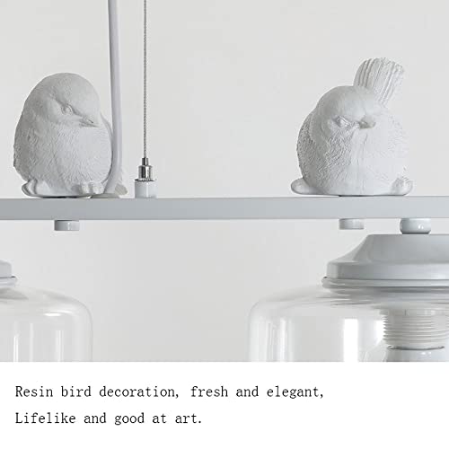 LBSWYH Resin Bird Pendant Lighting 3-Light Clear Glass Hanging Light Fixture Nordic Minimalist Dining Room Metal Pendant Lamp Ceiling Hanging Fixture steampunk buy now online