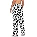 SUABO Pajama Pants for Men, Black and White Cow Print Men's Separate Bottoms, Lounge Pants, Relaxed Sleep Pant
