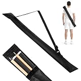 Larrel 1 Pack Billard Queue, Tasche Queue Tasche Pool Tasche Tragetasche Snooker Sticks Billard Zubehör (Schwarz)