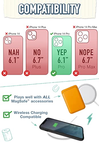 Image of Smartish iPhone 14 Pro Slim Case - Gripmunk Compatible with MagSafe [Lightweight + Protective] Thin Grip Cover - Nothin' to Hide