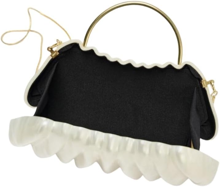 Women Acrylic Shell Shaped Clutch Luxury Marble Acrylic Evening Handbag Unique Chain Shoulder Bag Wedding Party Purses - Image 6