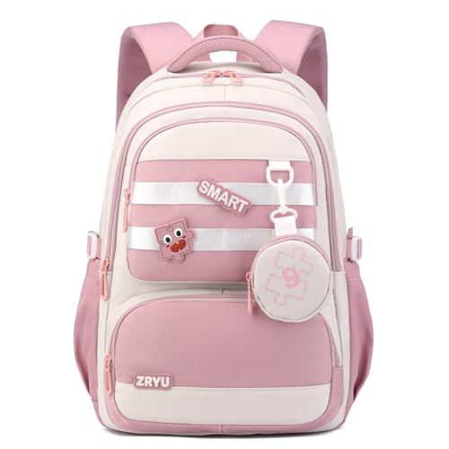Amythe Mochila Escolar Niña 30L – Ligera para Primaria y ESO,Rosa