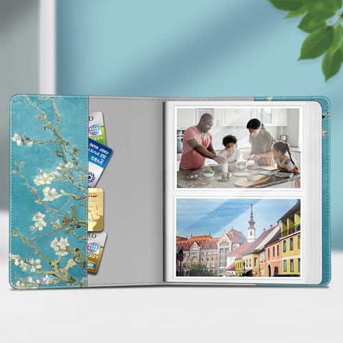 Fintie Photo Album for 4x6 Photos - 112 Pockets Vegan Leather Cover Memory Albums Book for Birthday Family Anniversary Vacation Pictures (blossom)