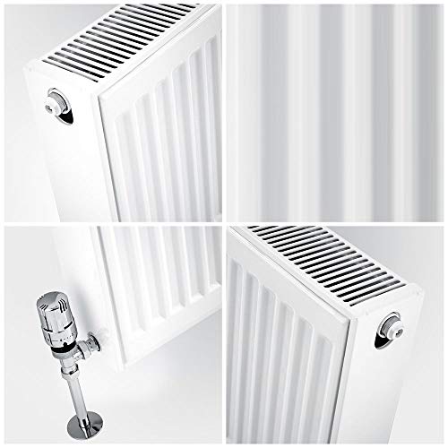Milano Compact White Type 22 Horizontal Double Panel Convector Radiator - 400mm x 1000mm - Image 2