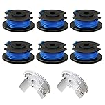 String Trimmer Replacement Spool Line, Compatible with Ryobi One+ AC14RL3A, Olt1832 Rac124, 0.065"/1.6mm Strimmer Line Replacement for Ryobi 18V 24V 40V Strimmer, Cordless Trimmer Line 11ft (8PCS)