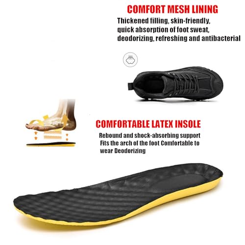 Men's Genuine Leather Waterproof Hiking Sneakers Classic Lace-Up Anti-Slip Soft Sole Industrial Construction Work Shoes4