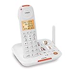 VTech CARELINE SN5127 Amplified Cordless DECT 6.0 Phone with Answering System, Big Buttons, and Display