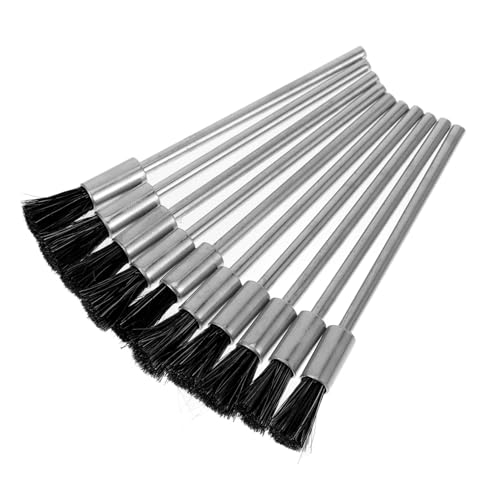 Sosoport 10pcs Industrial Wire Brush with Extended Handle Drill Scrub Brushes for Rust Removal Polishing and Cleaning in Automotive and Household Use