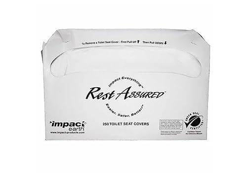 Rest Assured® Green Seal Toilet Seat Covers, 1/2 Fold, Rest Assured®®100% Recycled, Biodegradable, Eco-Friendly Disposable Protection, 1000 per Case