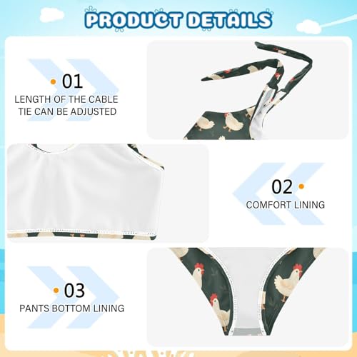 Image of Girls Two Piece Tankini Swimsuits Summer Bathing Suit Beach Swimwear Set