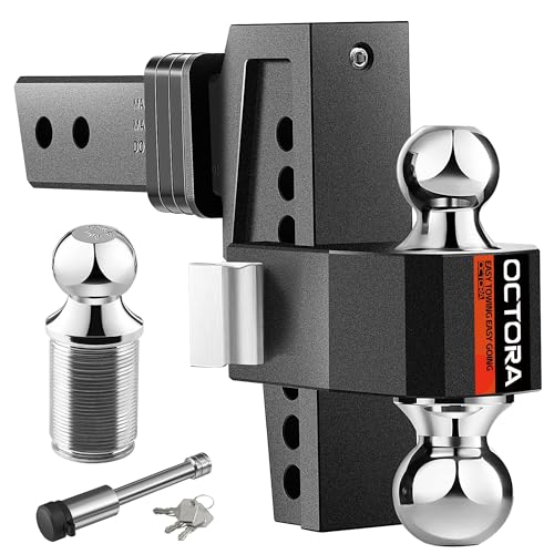 Adjustable Trailer Hitch & Ball Hitch (Fits 2-Inch Receiver) -