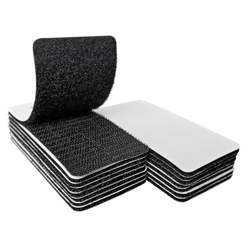 Image of 2x4 inch Hook and Loop Strips with Adhesive, Nylon Heavy Duty Hook and Loop Tape, Excellent Grip, Interlocking Tape,for Sewing, Crafting,DIY,Wall Adhesive Strips - 15 Sets