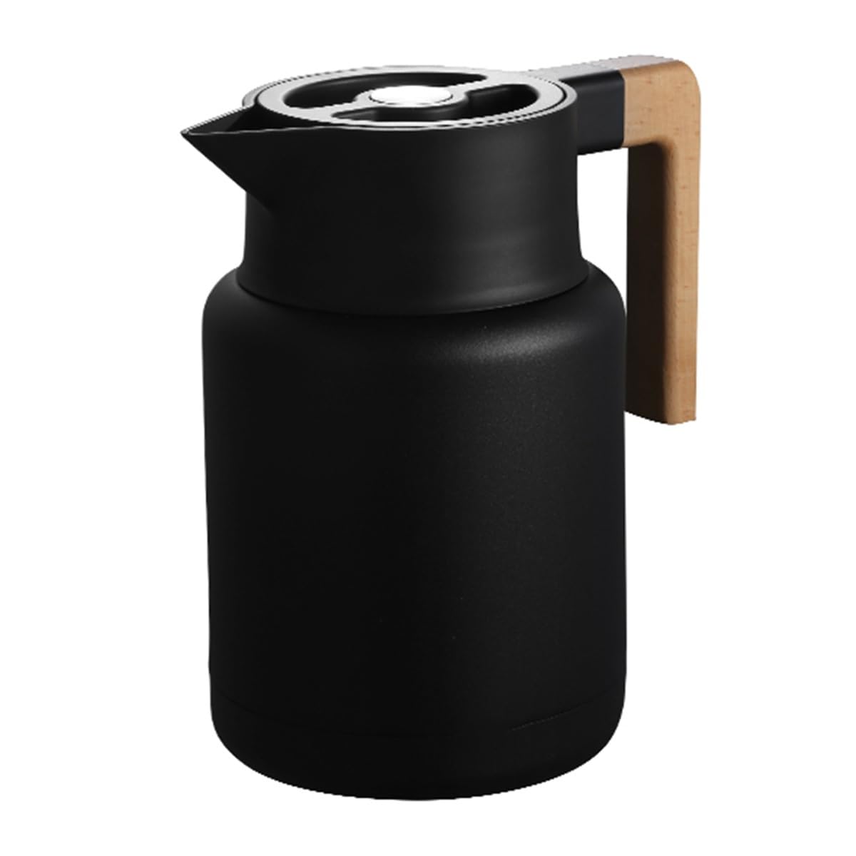 Isolierte Thermokaraffe aus Edelstahl, 1,3 l, hält Kaffee 12 Stunden heiß oder 24 Stunden kalt, auslaufsicherer Deckel und einfaches Ausgießen für Getränke