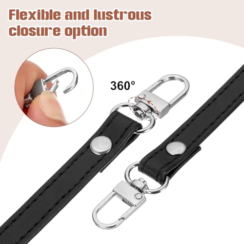 PATIKIL Leather Purse Handle Strap, 2 Pcs 26 Inch Leather Purse Strap Replacement DIY Women Clutch Bag Handbag Top Handle Strap Repair Accessories, Black by PATIKIL - Image 5