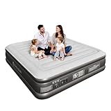 CHILLSUN 2025 Upgraded King Air Mattress with Built in Pump, 18' Raised Comfort Blow up Mattress, Luxury Air Bed Inflatable Mattress for Guests & Home, Colchones Inflables AirBed 750lbs Max