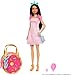 Barbie Clothes and Accessories, Deluxe Keychain Donut Bag with Pink Sprinkle Dress and Candy Themed Accessories for Barbie Dolls
