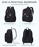 VX VONXURY Kids Backpack, Classical Middle School Bookbag, Lightweight Water Resistant Daypack for Teens Boys Girls (Black) - Image 6