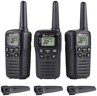 Midland T10 X-Talker T10 22 Channel FRS Walkie Talkies - Extended Range Two Way Radios, 38 Privacy Codes & Weather Alert (3 Pack) - Black