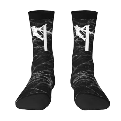 XingFox Calcetines de media pantorrilla acolchados para electricista, suaves e informales.