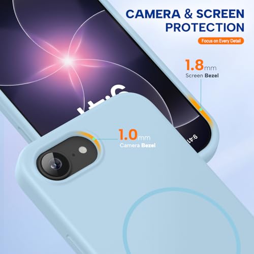 Image of Miracase Magnetic for iPhone 17e Case & iPhone 16e Case, [Soft Anti-Scratch Microfiber Lining], Compatible with MagSafe, Silicone Shockproof Protection Phone Case for iPhone 17e /16e, Clove Purple