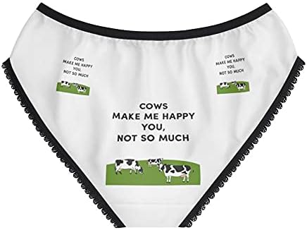 Cows Make Me Happy Panties, Cows Make Me Happy Underwear, Briefs, Cotton Briefs, Funny Underwear, Panties For Women