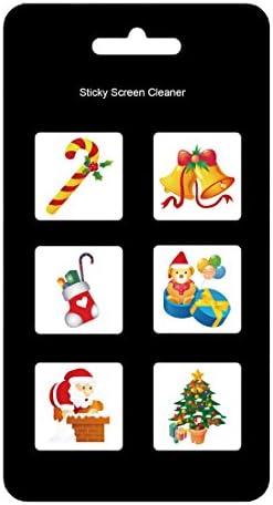 Sticky Cleaner Christmas Candy Santa Claus Tree Bear Stockings Bells 6-in-1 Microfiber Screen Cleaner Sticker