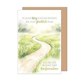 Edition Seidel Premium Glückwunschkarte zur Konfirmation mit Umschlag. Konfirmationskarte Karte Grußkarte Spruch Sprüche Mädchen Junge Jugendliche Wege Glück Natur Segen (KF350 SW026)