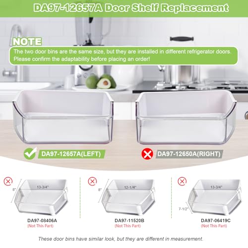 HLZDS DA97-12657A Refrigerator Door Shelf Bin Left Compatible with Samsung by HLZDS - Used condition - Image 5