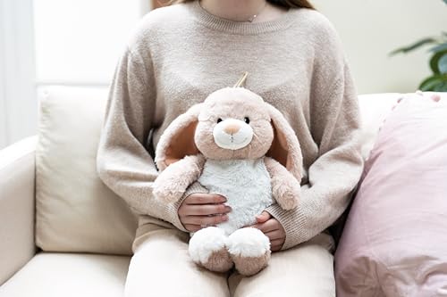 NICI Wärmflasche Hase Fjella 300ml 35cm - braun - Kuscheliges Wärmetier ab 10 Monaten – Plüschtier-Wärmflasche, Wärmebeutel für Kinder und Erwachsene | 61934