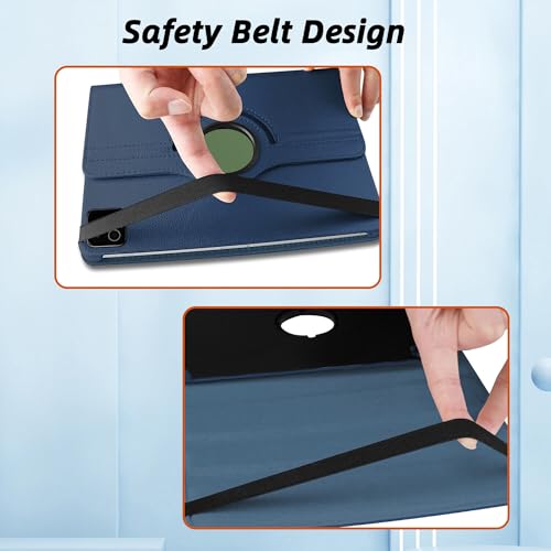 Image of TGK 360 Degree Rotating Flip Cover Case for Xiaomi Mi Pad 8 /8 Pro /Mi Pad 7 /7 Pro 11.2 inch Tablet (Dark Blue)