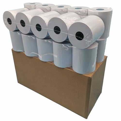 (20 Rolls) 3 X 150 1Ply Kitchen Printer Bond Receipt Paper Rolls, POS Cash