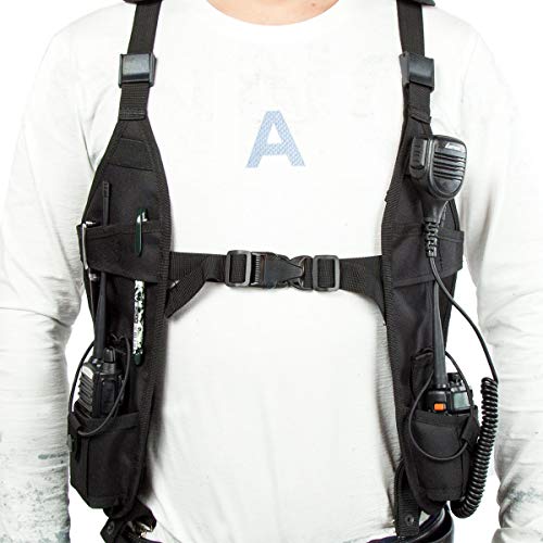Luiton Radio Shoulder Harness Holster Chest Holder Universal Vest Rig For Police Firefighter Two Way Radio Search Rescue Essentials #TOP2