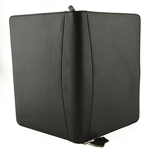 Cartable A4 cuir noir compartimenté pour vos rendez-vous professionnels - 2