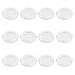 Juvale Pillar Candle Holder Plates - 12-Pack 4-inch Basic Round Glass Pillar Candle Holders Wedding, Spa, Home, Party Decoration, Clear, 4 inches in Diameter