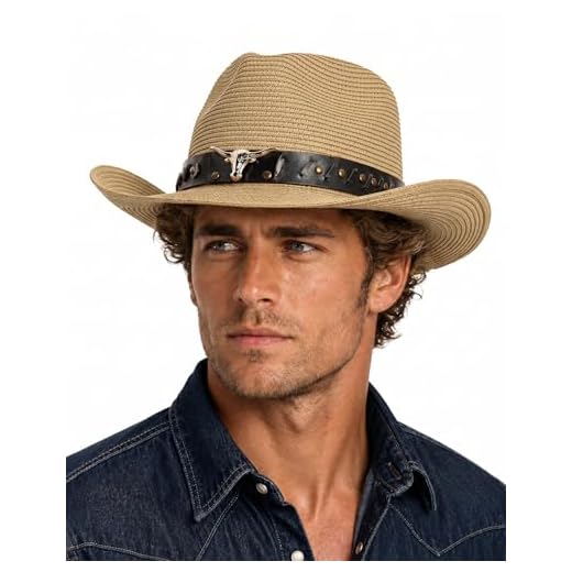Zylioo XL/XXL Cowboy Sun Hats Large Straw Hat Summer Western Hat UPF50+ Sun Protection for Beach Hiking