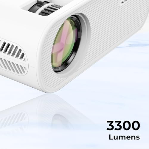 ZEBRONICS LP1000 LED Projector with 3300 Lumens Max, 150-inch Screen Size, HDMI in, AV in, AUX Out, USB x 2, FHD 1080p, 50,000h Lifelong LED lamp,... - Image 3