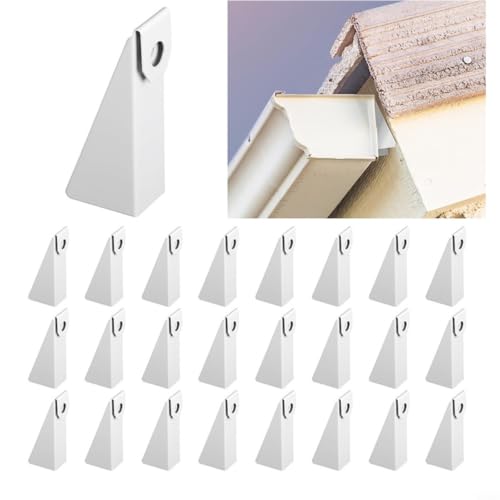 Cuñas de canalón de aluminio evitan desbordamientos nivelando el soporte de 5 pulgadas 6