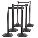 US Weight Heavy Duty Premium Steel Stanchion with 7.5-Foot Retractable Belt and Scratch-Resistant Base (More Colors Available)