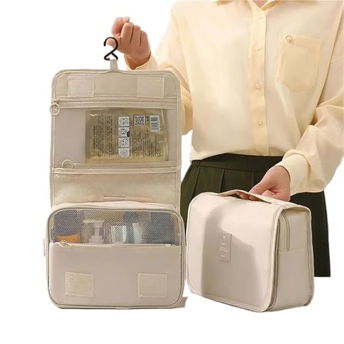 Trousse de maquillage de voyage de qualité supérieure, organiseur imperméable bleu