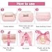 Nimbbex 50Pack Thank You Gift Bags with Handles, Party Favor Bags 5.5x2.3x4.7 Inches Small Pink Gift Bags with Handles, Mini Paper Candy Bags with Pink Ribbon for Wedding Baby Shower Birthday