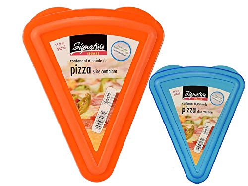 image for Signature 11.8-oz Pizza Slice Container, Blue, Orange, Green