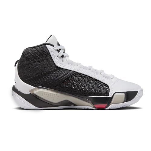 Nike Kid's Air Jordan 38 (GS) Basketball Shoe, White/Siren Red/Black, 6.5 Big Kid3