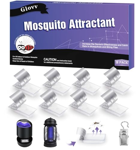 8 Pack Mosquito Attractant Bait Refill Mosquito Bait Lure for Bug Zapper & Fly Traps Compatible with All Flying Insect Mosquitoes Trap