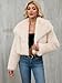 SCOFEEL Women’s Lapel Faux Fur Coat Fluffy Cropped Long Sleeve Open Front Winter Jacket Shaggy Outwear