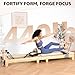 LeisureKing Pilates Reformer Machine, Quick-Assembly Foldable Studio Grade Pilates Equipment for Gym and Home, Oak Wood Pilates Reformer with Reformer Accessories